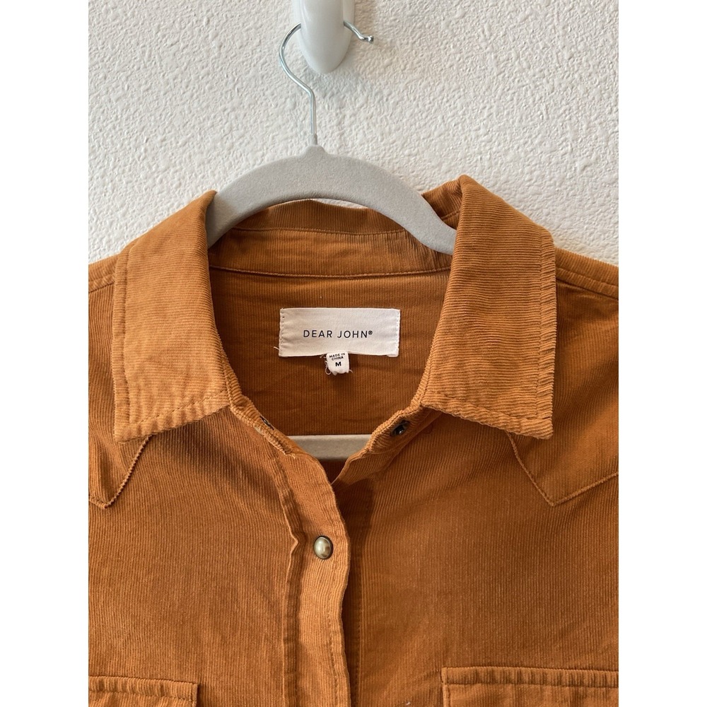 DEAR JOHN - Women's Shirt - Corduroy Long Sleeve Tan Brown $89 Medium